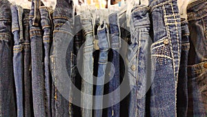 Picture of secondhand denim fabric pattern.