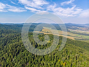 Mountain landscape with green forests_4 photo