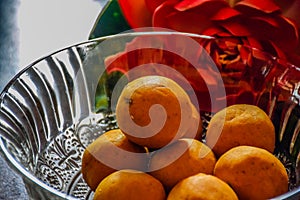 Picture of sphere shaped sweet it is the quickest dessert that anyone can make for the festival
