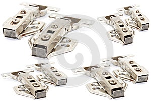 A picture of Stainless Steel Hydraulic Hinges with selective focus