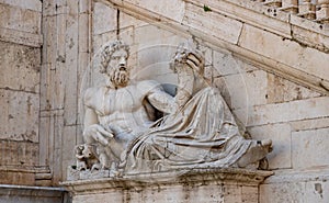 Senatorial Palace Tiber River Statue photo