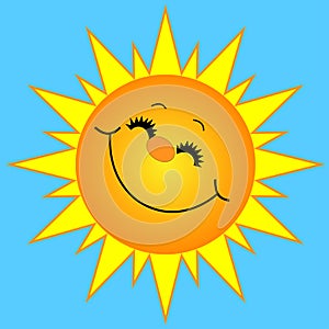 Picture of a stylized smiling sun