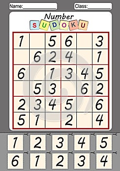 picture sudoku for kids, Cut and paste