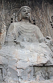 Picture taken in China. Biggest Buddha statue at the Longmen Gro