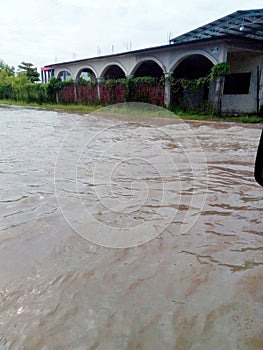 Flood after huracane in Corral Falso, Guerrero, Mexico photo