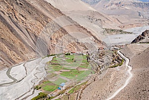 Picture of tibetan village in Himalaya mountains