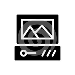 Picture vector glyph flat icon