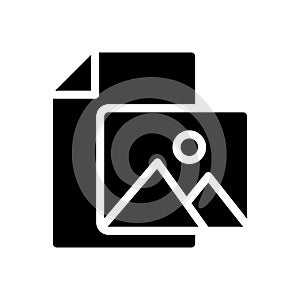 Picture vector glyph flat icon