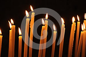 picture of votive candles in a church