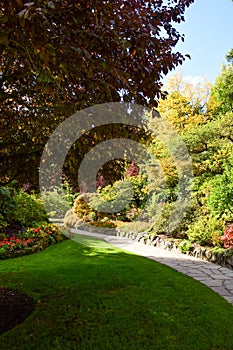 A picture of a well-tended garden.    Victoria BC