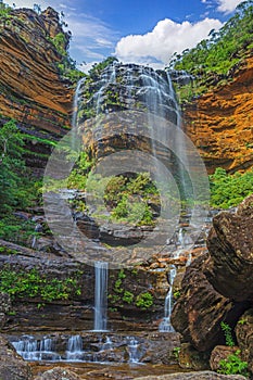 Picture of Wentworth Falls in the Blue Mountains in the Australian state of New South Wales during the day