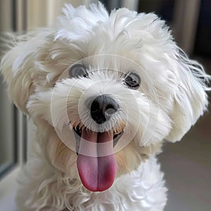 picture of a white Bichon Frise dog photo