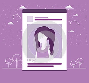 Picture of woman in acount template