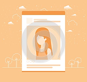 Picture of woman in acount template