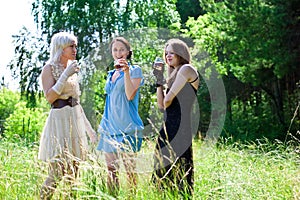 Picture of women smiling and drinking