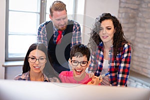 Picture of young architects discussing in office