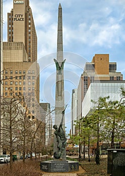 `Air Force Monument` by sculptor Leonard McMurry in downtown Oklahoma City