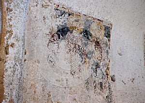 Fresco Triptych with Madonna Odegitria, S. Lorenzo and S. Teodoro in La Chiesa Di Lama D` Antico, Parco Rupestre Lama D`Antico photo