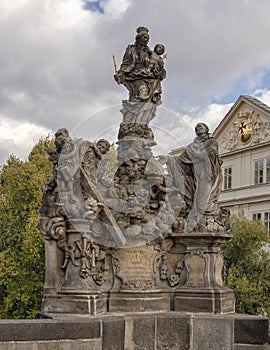 Madonna and Saint Bernard, Charles Bridge, Prague, Czech Republic