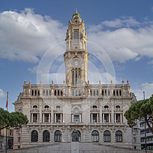 Building of the Camara Municipal do Porto on Avenida dos Aliados in Porto, Portugal. photo