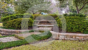 Byrd Park in the small city University Park in Dallas County, Texas photo