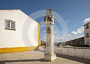 Camoes monument by Raul Lino, placed in 1932 at the entrance to Obidos, Portugal. photo