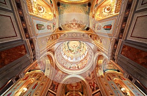 Pictured ceiling with archs inside Cathedral