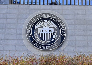 The emblem of the Federal Reserve Bank of Dallas, eleventh district.