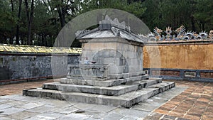 The Emperor`s Sepulcher in Tu Duc Royal Tomb complex 4 miles from Hue, Vietnam