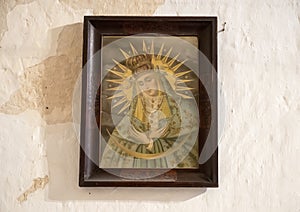 Picture Madonna with crown Interior Casa Grotta di vico Solitario Matera, Itay photo