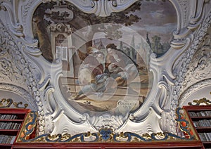 Frescoe on the ceiling of the Theological Hall of the Strahov Library photo