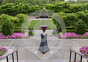 Infinity III Wind Harp by Ross Barrable in the Women`s Garden, Dallas Arboretum and Botanical Garden