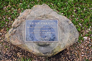 Information Plaque for `Grace Eternal` by Robert Hogan in Prather Park, City of Highland Park in Dallas County, Texas. photo