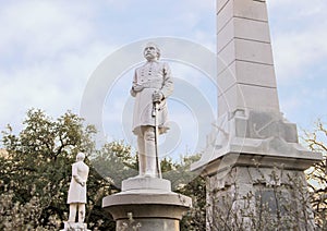 Statue General Albert Sydney Johnson, The Confederate War Memorial in Dallas, Texas