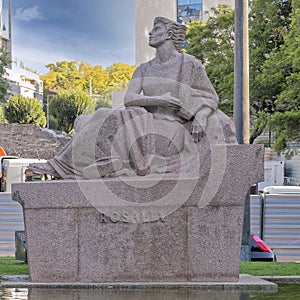 Monument to Rosalia de Castro by Barata Feyo in Porto, Portugal.