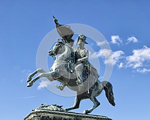 Statue of Archduke Charles on the Heldensplatz in Vienna, Austria