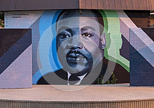 Doctor Martin Luther King Jr. Mural at the Martin Luther King Community Center in South Dallas, Texas.