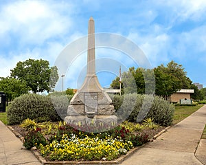 Statue at Turner Park in Oak Cliff donated in 1915 by Reverend George W. Owens. photo