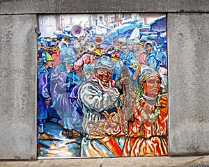 Unifying the Cultures of Neighborhood in Philadelphia, mural by Joseph and Gabriele Tiberino