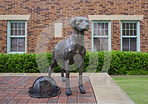 `Loyalty & Service Above All Else` by Archie Saint Clair outside the Southlake Department of Public Safety. photo