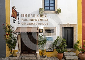 Bar Ibn Errik Rex on Obidos cobbled main street, the Rua Direita.