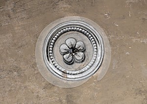 Five petaled rose, symbol of the Rosenberg family, Cesky Krumlov Castle, Czech Republic photo