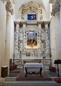 Painting of Jesus above one of the altars, Basilica di Santa Croce