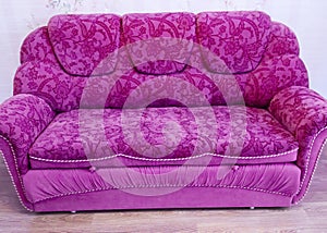 Big beautiful pinksofa.