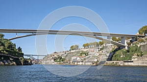 Ponte Do Infante Dom Henrique bridge over the River Douro in Porto, Portugal. photo