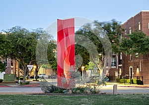 `Marfa` by Mac Whitney in Parkview Park, public art in Addison, Texas.