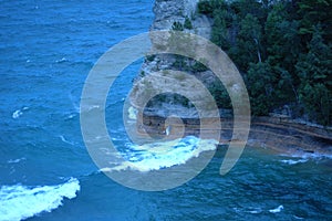 Pictured Rock state park Waves crashing