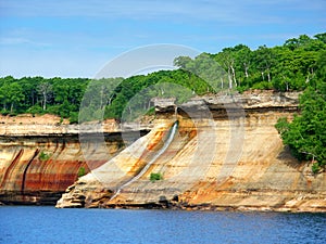 Pictured Rocks Bridalveil Falls Michigan