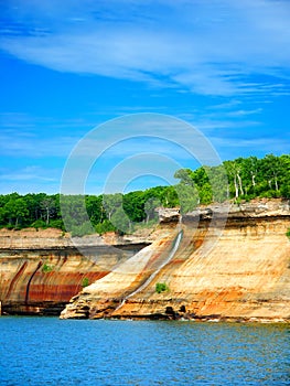 Pictured Rocks Bridalveil Falls Michigan