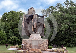 Chief Touch the Clouds sculpture, Edmond, Oklahoma
